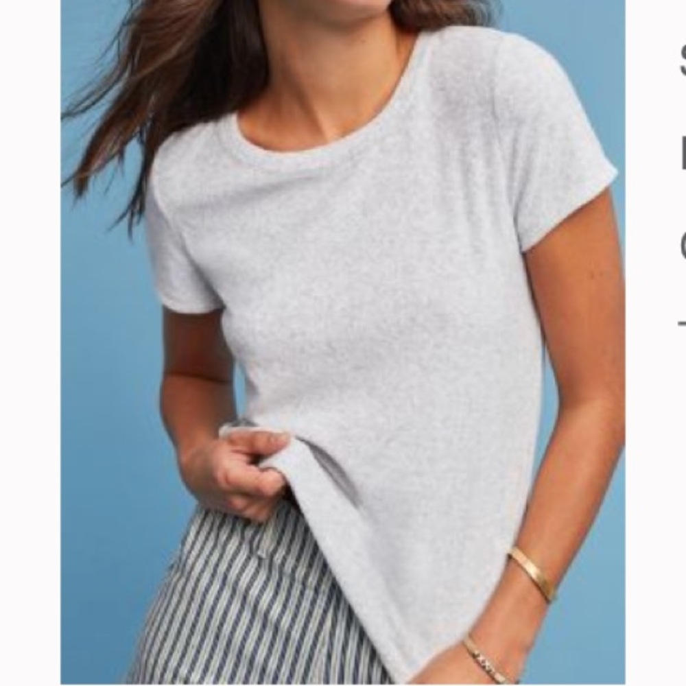 ANTHROPOLOGIE CLEMENT TEE LIGHT GREY